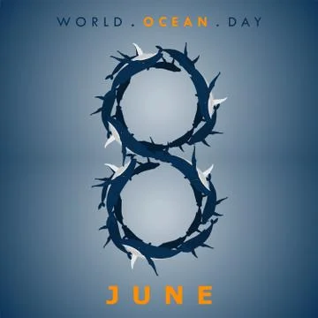 World Ocean Day Stock Illustration