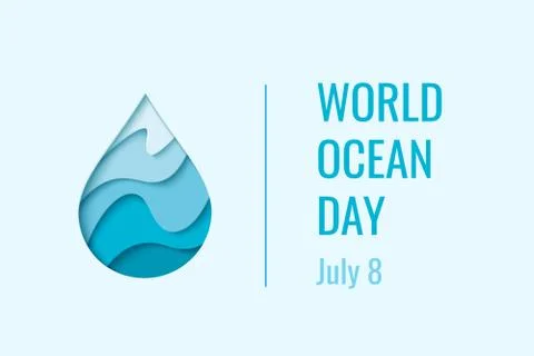World Ocean Day - vector concept Stock Illustration