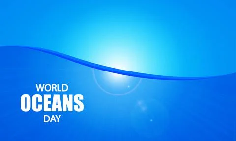World oceans day abstract background Stock Illustration