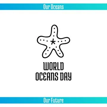 World Oceans Day Stock Illustration