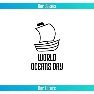 World Oceans Day Stock Illustration
