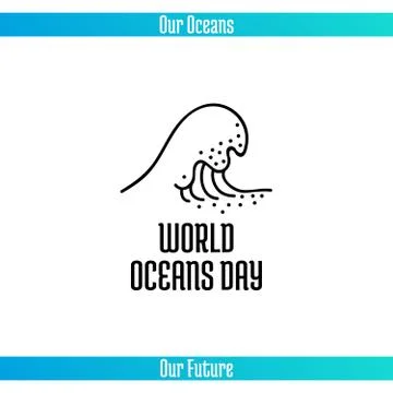 World Oceans Day Stock Illustration