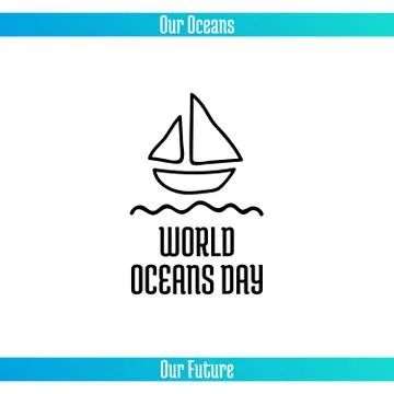 World Oceans Day Stock Illustration