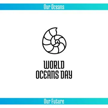 World Oceans Day Stock Illustration