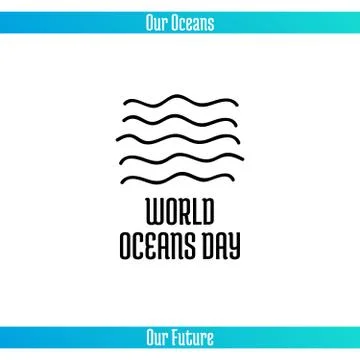 World Oceans Day Stock Illustration