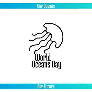 World Oceans Day Stock Illustration