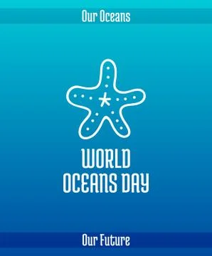 World Oceans Day Stock Illustration