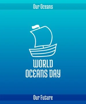 World Oceans Day Stock Illustration