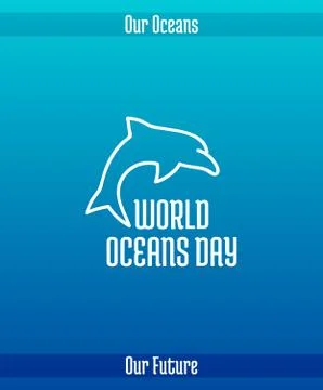 World Oceans Day Illustrazione stock