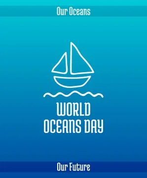 World Oceans Day Stock Illustration