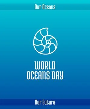 World Oceans Day Stock Illustration