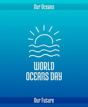 World Oceans Day Stock Illustration