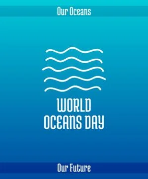 World Oceans Day Stock Illustration