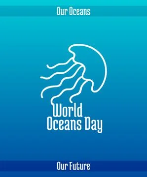 World Oceans Day Stock Illustration