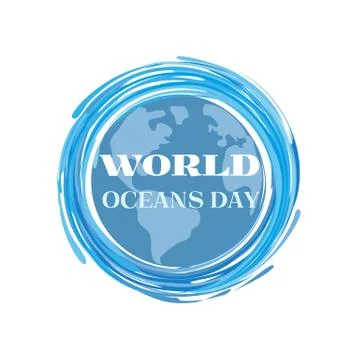 World oceans day Stock Illustration