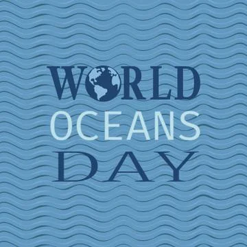 World oceans day Stock Illustration