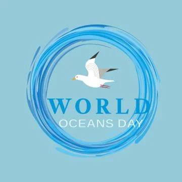 World oceans day Stock Illustration