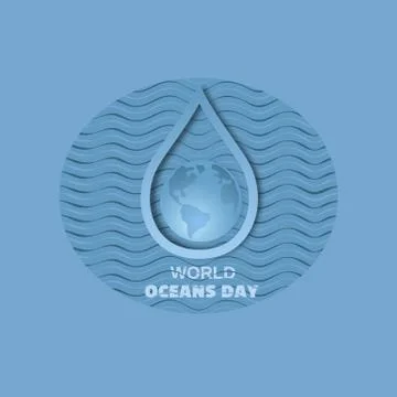 World oceans day Stock Illustration
