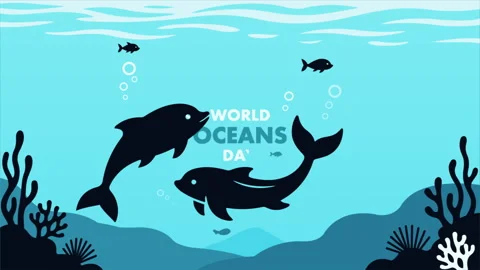 World oceans day under water Video stock 337324166