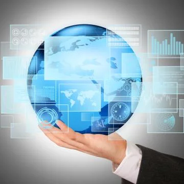 The world in one hand Stock Illustration