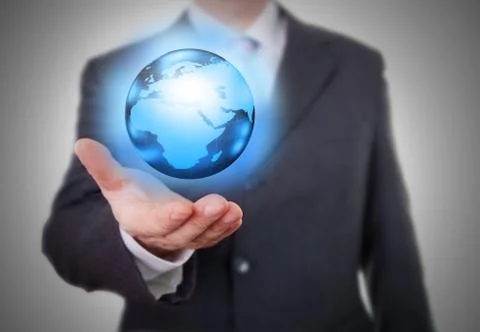 The world in one hand Stock Illustration