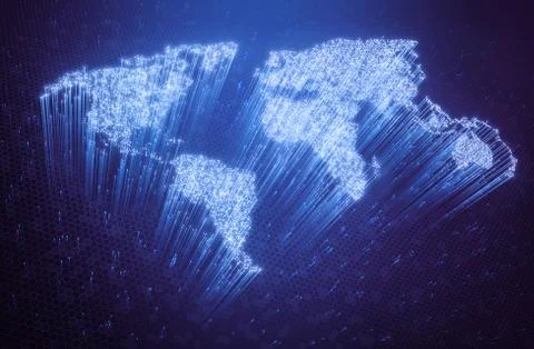 World Optical Fiber 스톡 일러스트
