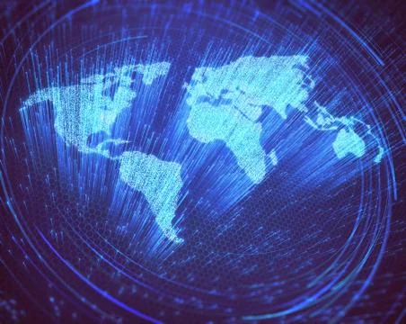 World Optical Fiber Stock Illustration