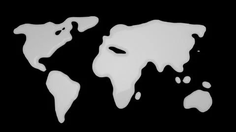 World or Global Map created by spilled Milk Stock Illustration