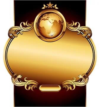 World with ornate Illustrazione stock