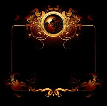 World with ornate Stock Illustration