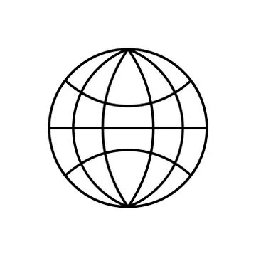 World outline icon isolated. Symbol, logo illustration for mobile concept, web Stock Illustration