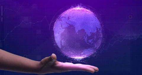 The world is in the palm of your hand with networking connectivity. 4K. Stock Footage 199461752