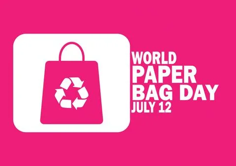 World Paper Bag Day Vector illustration Stock-Illustration