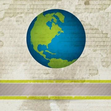 World on paper Stock Illustration