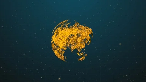 World partical on green background Stock Footage 107656447