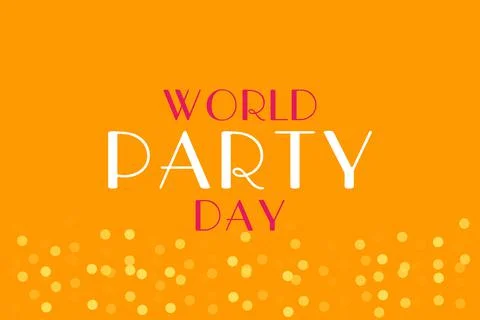 World Party Day vector background Illustrazione stock