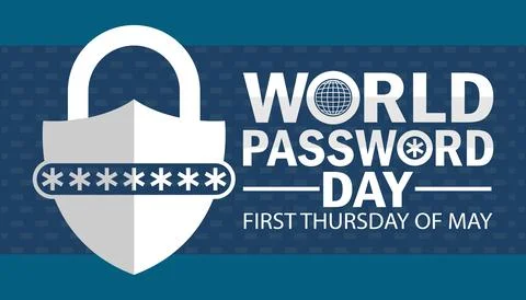 World Password Day, background Vector illustration Ilustración de archivo