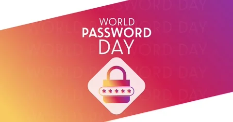 World Password Day. HD, 4K footage. Motion design holiday animation. Loop video. Stock Footage 191657901