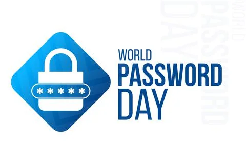 World Password Day. Vector illustration. Holiday poster. Illustrazione stock