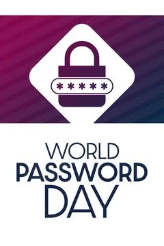 World Password Day. Vector illustration. Holiday poster. 스톡 일러스트
