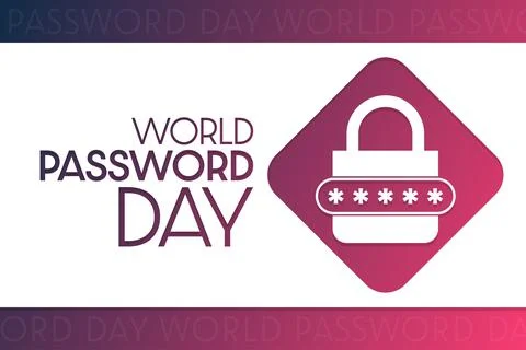 World Password Day. Vector illustration. Holiday poster. Stock Illustration