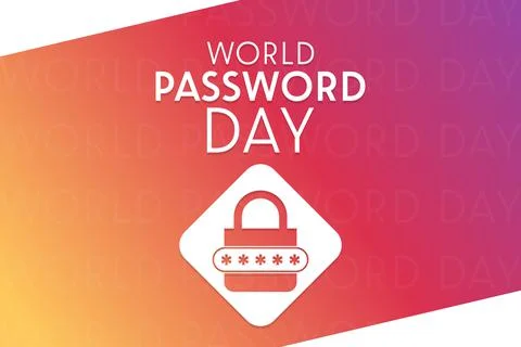 World Password Day. Vector illustration. Holiday poster. Stock Illustration