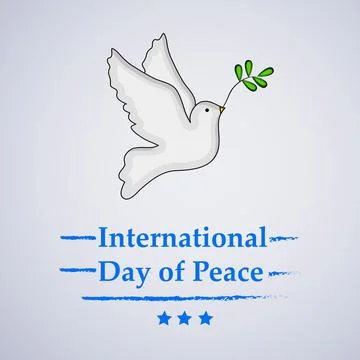 World Peace Day Background Illustrazione stock