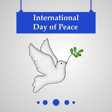World Peace Day Background Illustrazione stock