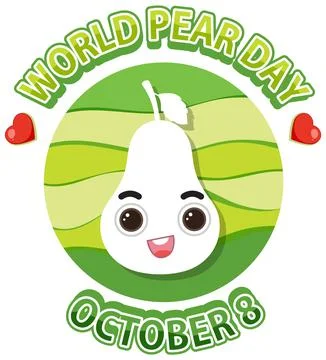 World pear day postr template Stock Illustration