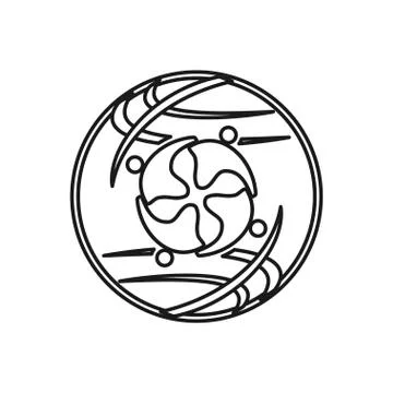 World people Commitment Teamwork Together Outline Logo 스톡 일러스트