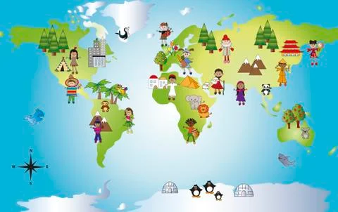 World with people Stock Illustration