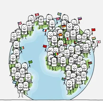 World people Stock Illustration