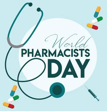 World Pharmacists Day vector template. Stock Illustration