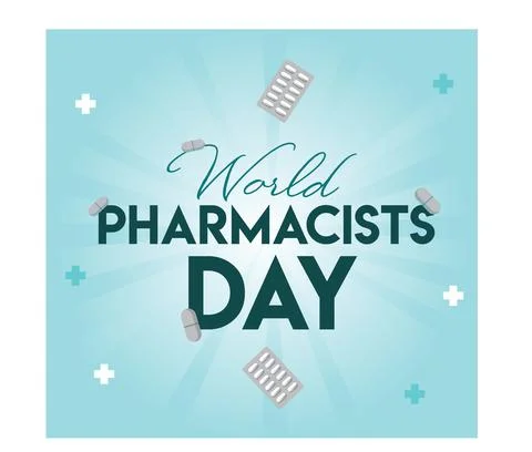 World Pharmacists Day vector template. Stock Illustration